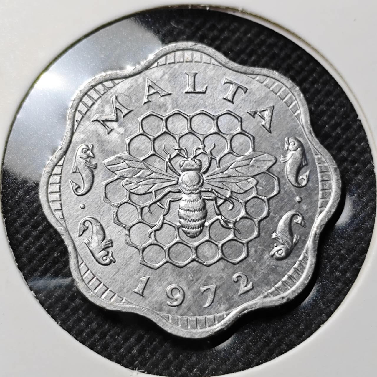 KK钱币收藏小铺  第412期 2月预留时间 周末发货 1972马耳他3米尔