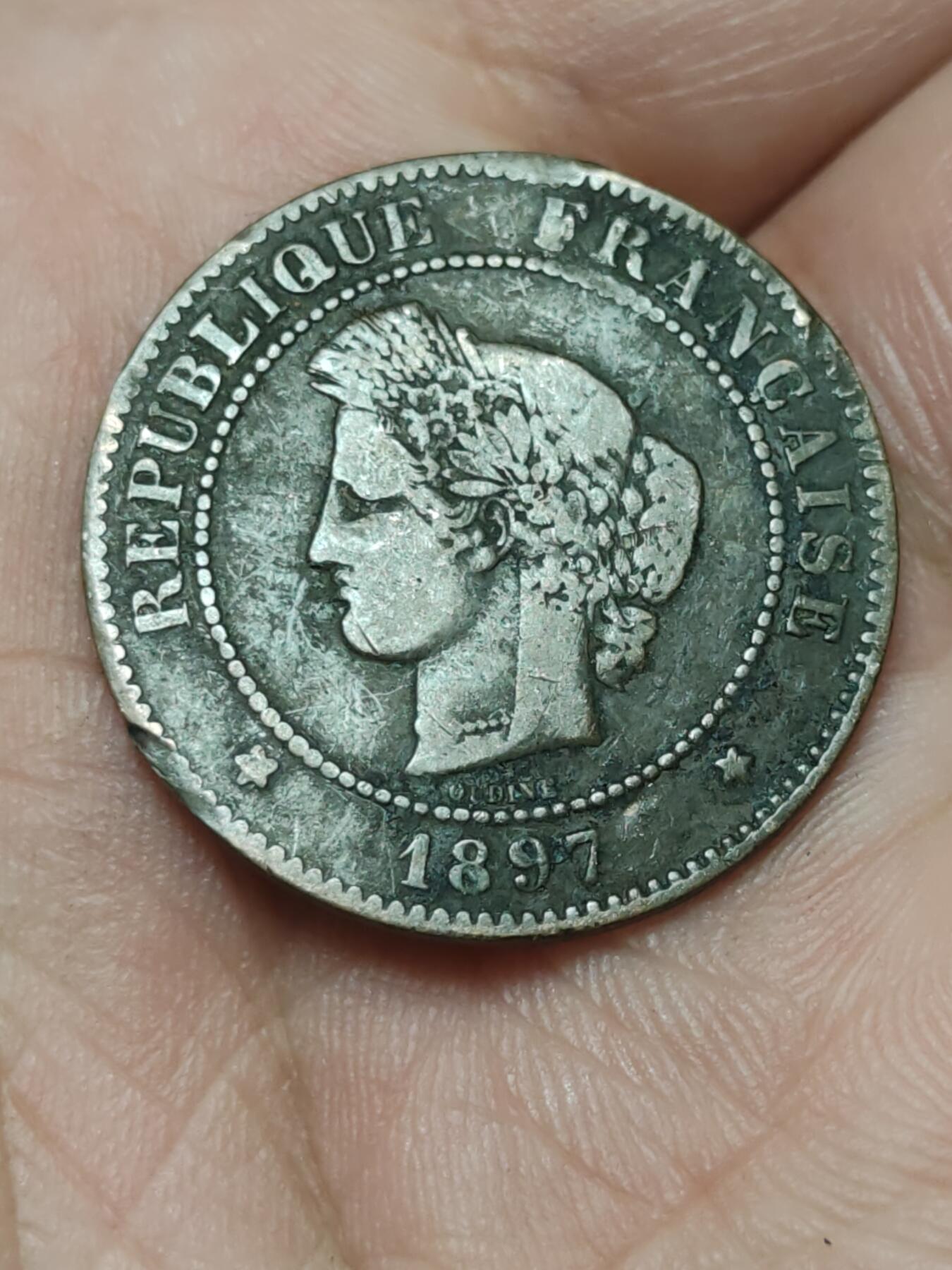 2026年第三十九场(总第二百零八场）外国好品散币场(免佣金) 法兰西第三共和国1897年5生丁(第一版，A标巴黎造)