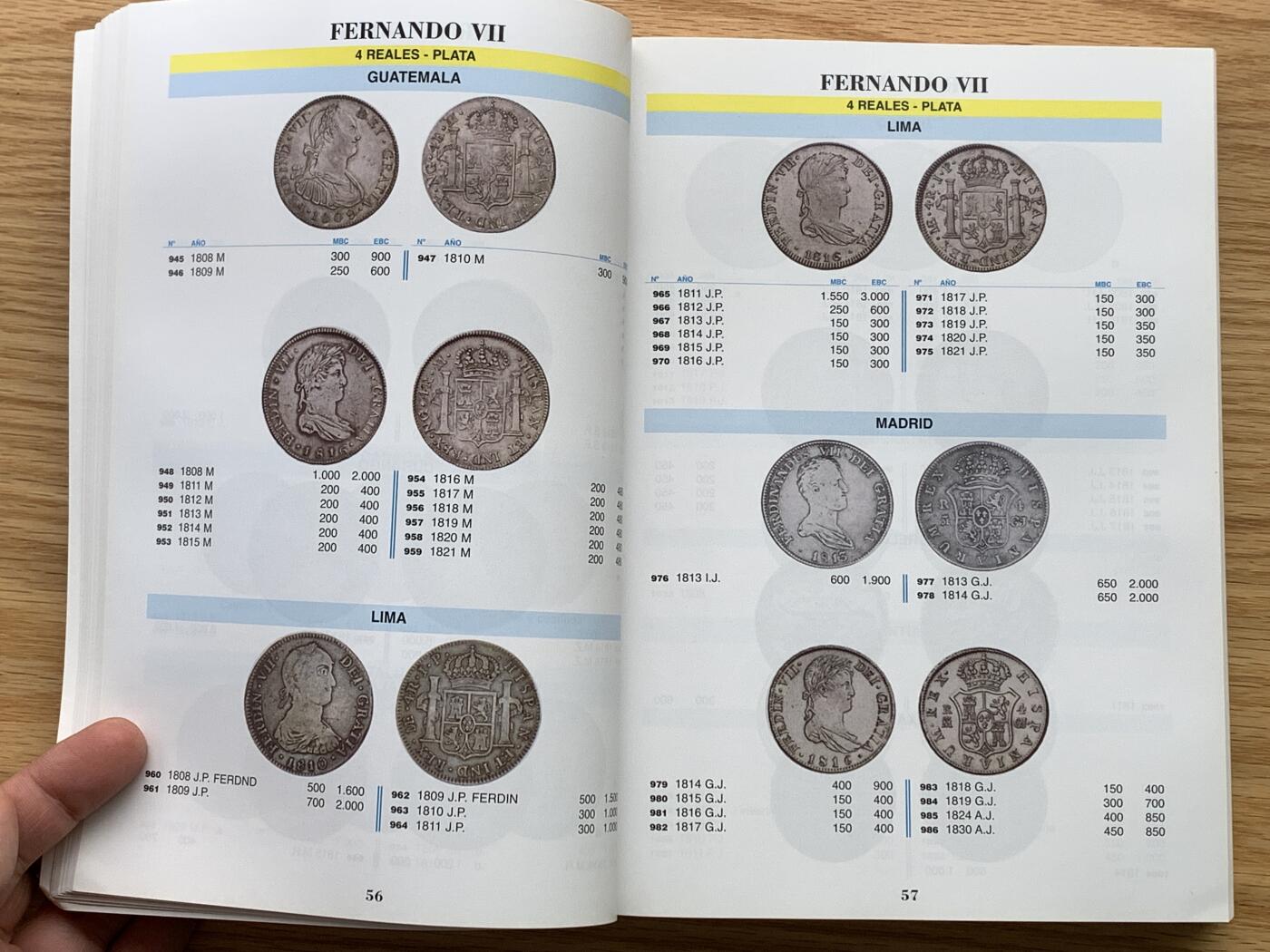 《竞宝斋》第476场 周日，周一 2场连拍 （全场包邮）欢迎送拍 西班牙 2022年 钱币目录 包含属地，本土，现代币，纸币。将近500页的厚度。值得拥有 后面广告页去除，重1公斤。