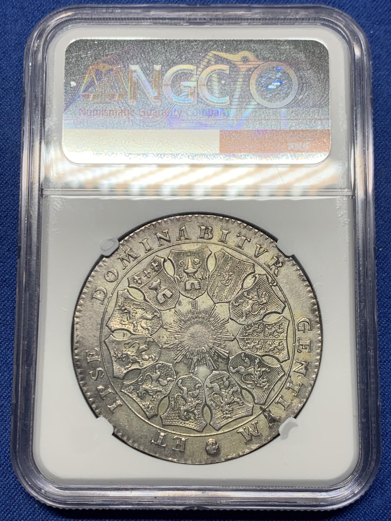 《竞宝斋》第476场 周日，周一 2场连拍 （全场包邮）欢迎送拍 NGC AUD 奥属尼德兰1790年狮子持剑3F大银币