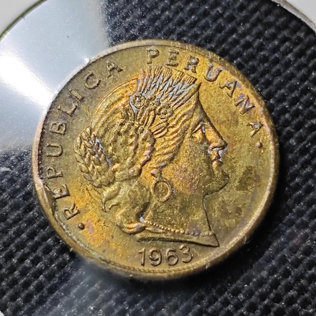 KK钱币收藏小铺  第412期 2月预留时间 周末发货 1963秘鲁5分 