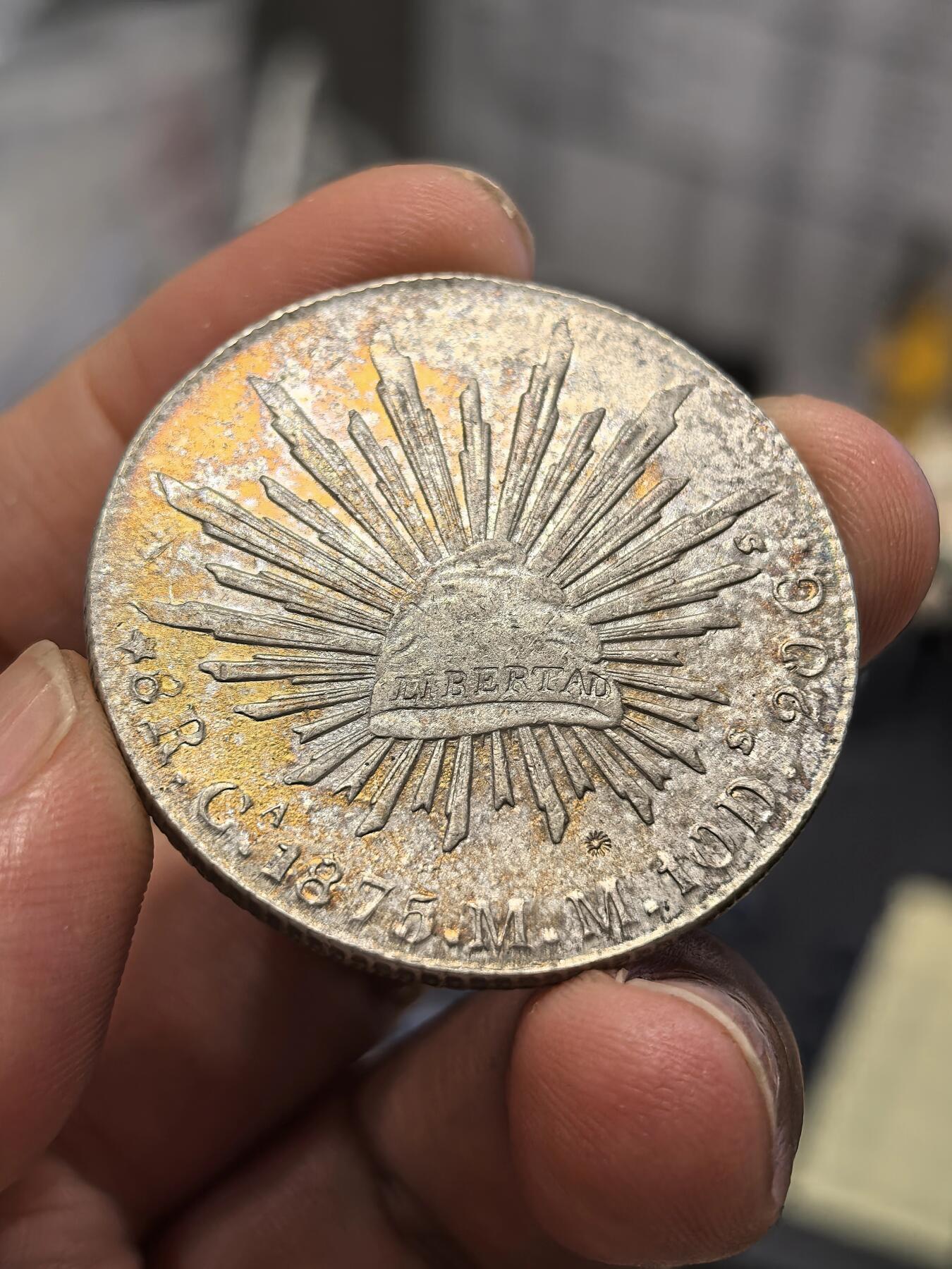 博洋堂世界钱币拍卖第167期（全场包邮） 墨西哥1875年CA MM版花边鹰洋