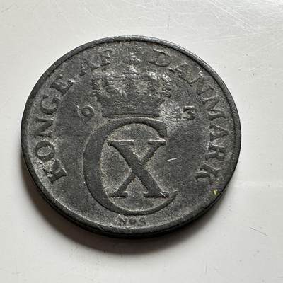 🌹外币初藏🌹🐯2026年第35场   每周二四六晚8️⃣点 接代拍 - 德占丹麦1943年1欧尔 锌币 a