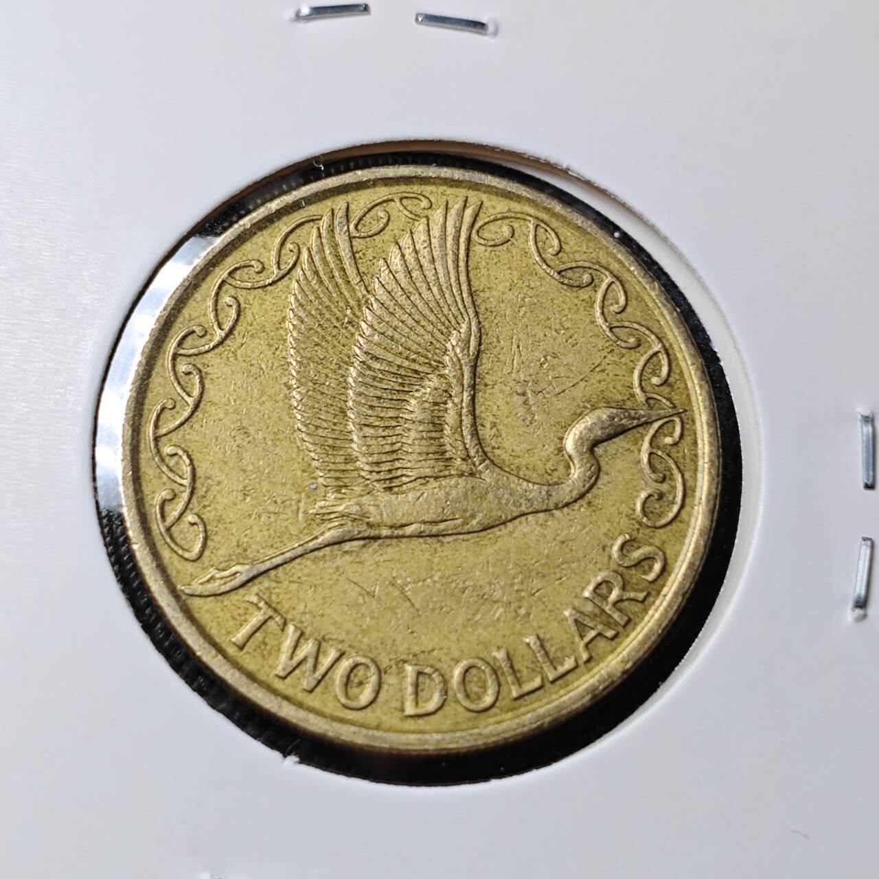 KK钱币收藏小铺  第412期 2月预留时间 周末发货 1990新西兰2元