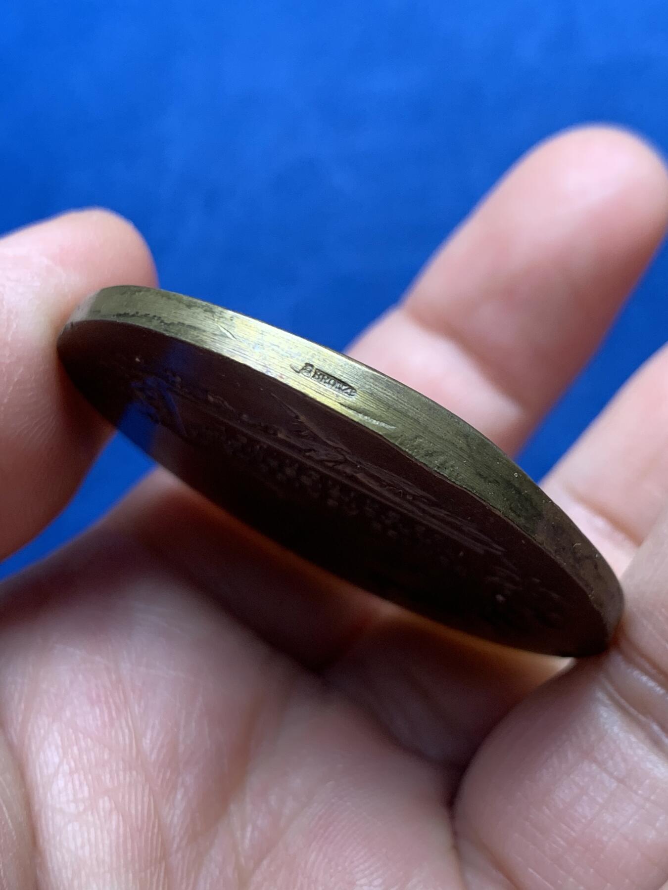 《竞宝斋》第476场 周日，周一 2场连拍 （全场包邮）欢迎送拍 法国铜章 未知年份 玛丽安娜女神 希农行政区农业竞赛 直径44.5mm 重量40.2g