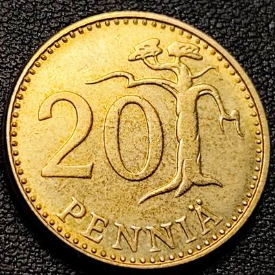 泉币菌-第218场-拍品多 请提前出价 - 芬兰20芬尼 1986年 皇冠狮子 23mm 欧洲币