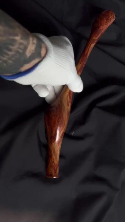 零元拍：NO.7海南黄花梨随形文玩把玩棍，尺寸约：30/3/2.5CM