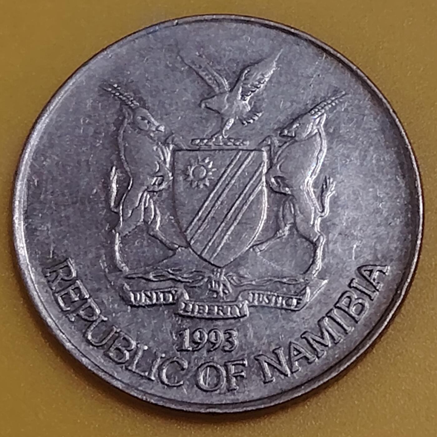 布加迪🐬～世界钱币(上海)🌾第 286 期 /  各国套币和散币 纳米比亚🇳🇦 1993年 50分