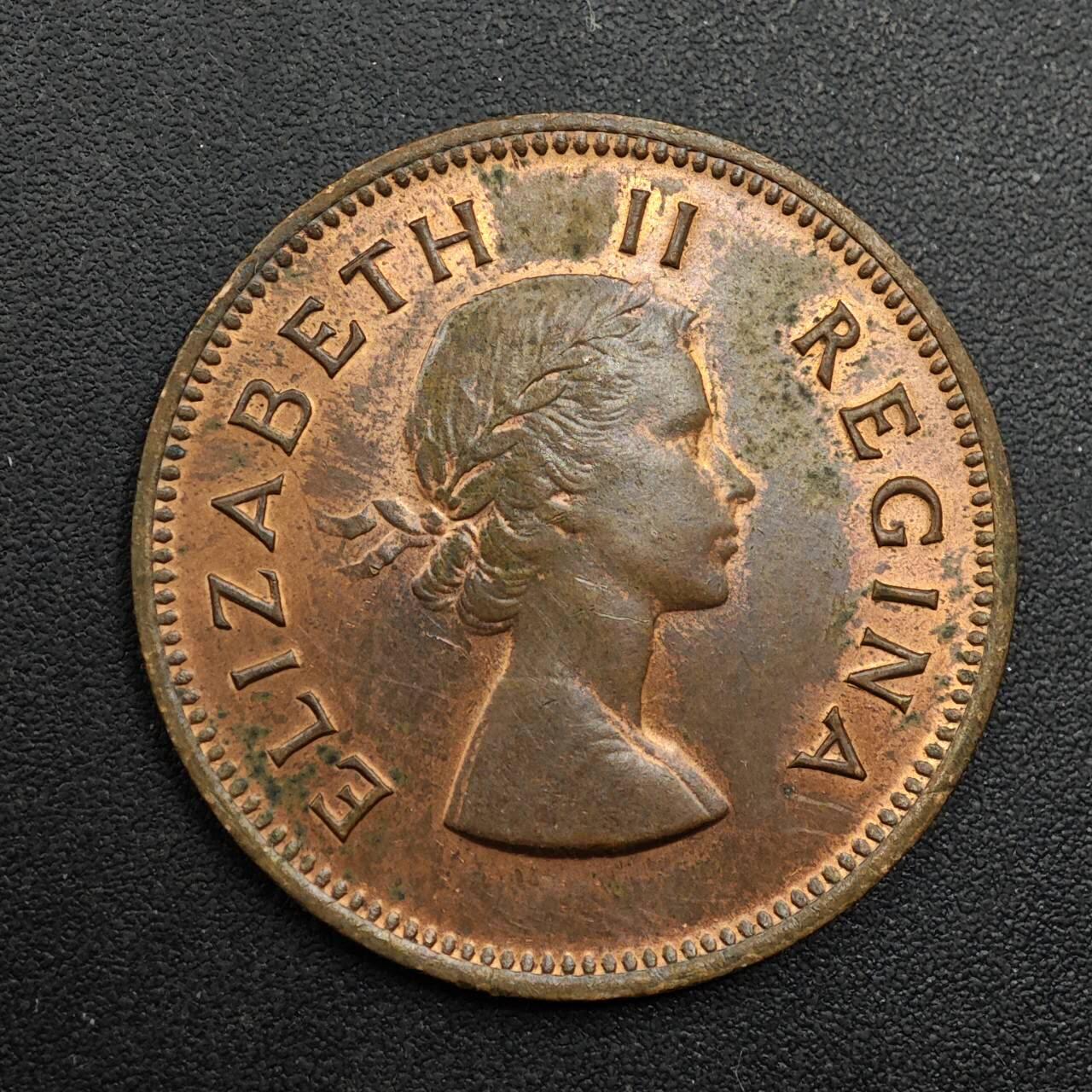 【淘币小摊】实时拍第八百八十六拍   散币场    每周一统一发货 南非1960年1/2分铜币