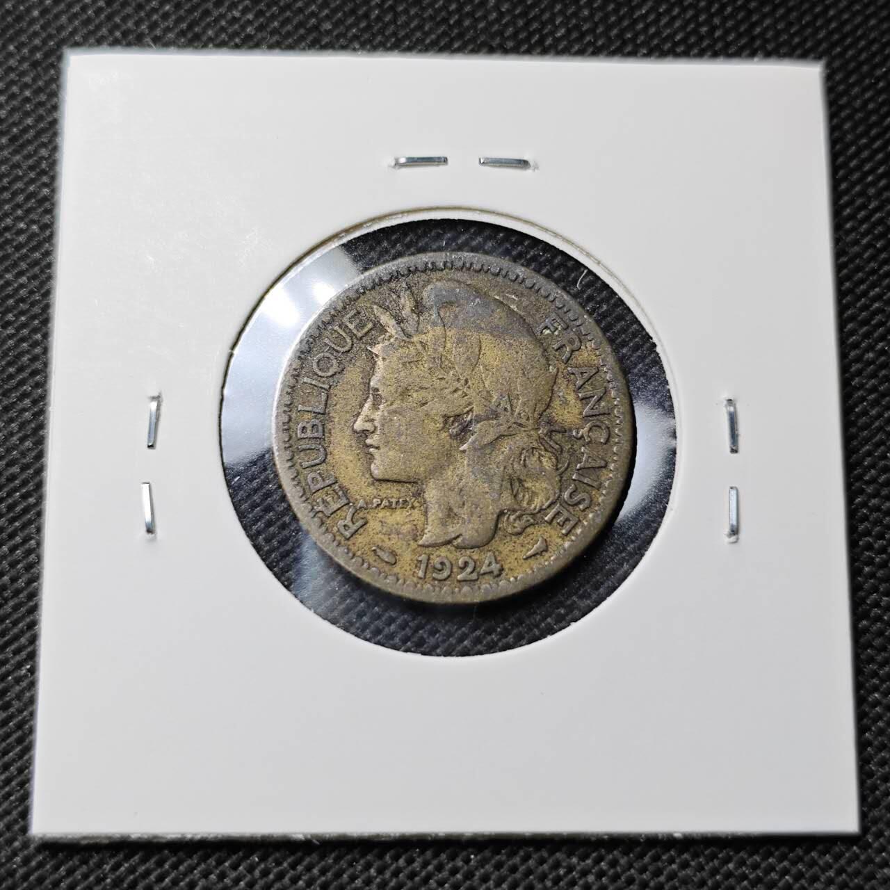 KK钱币收藏小铺  第412期 2月预留时间 周末发货 1924法属多哥1法郎