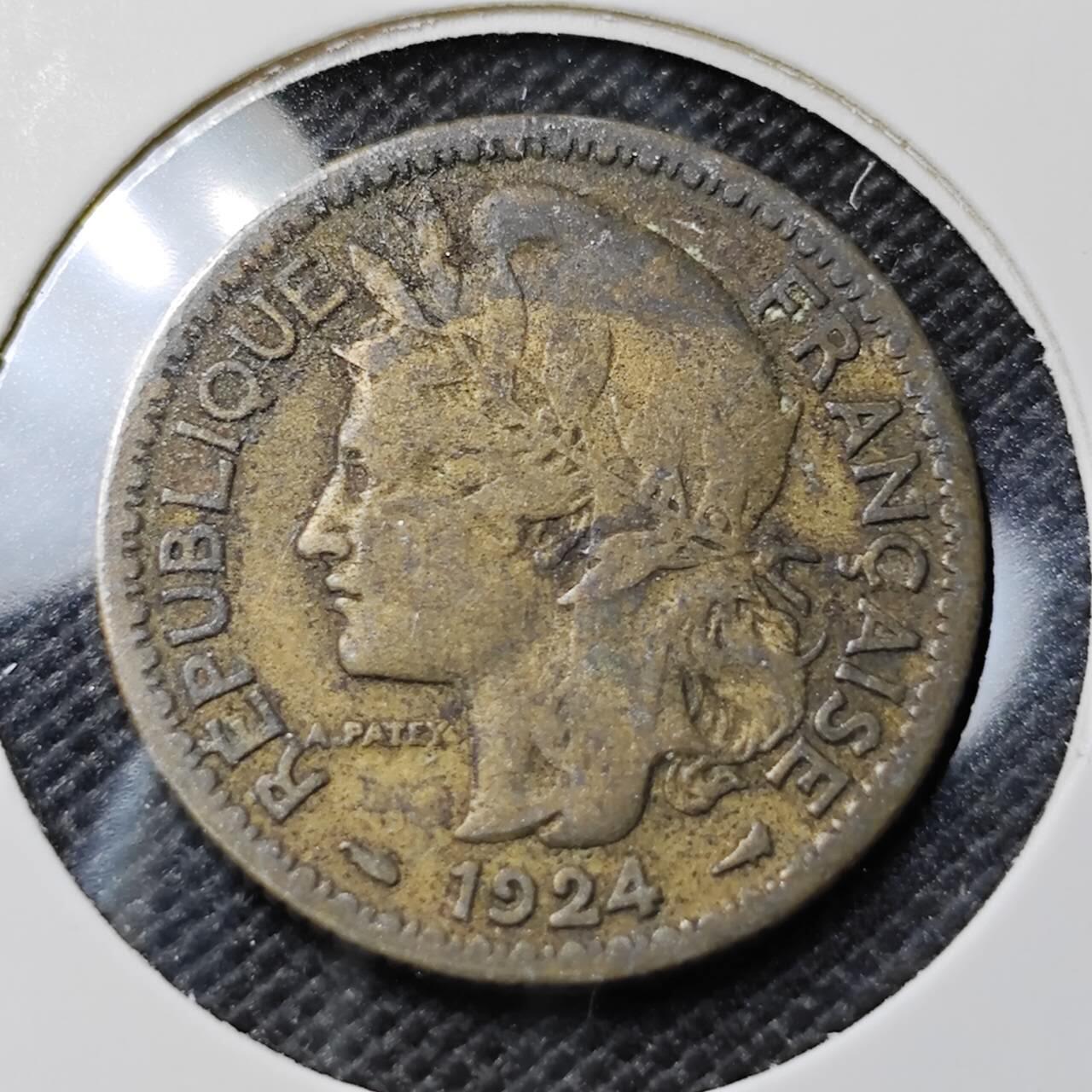 KK钱币收藏小铺  第412期 2月预留时间 周末发货 1924法属多哥1法郎