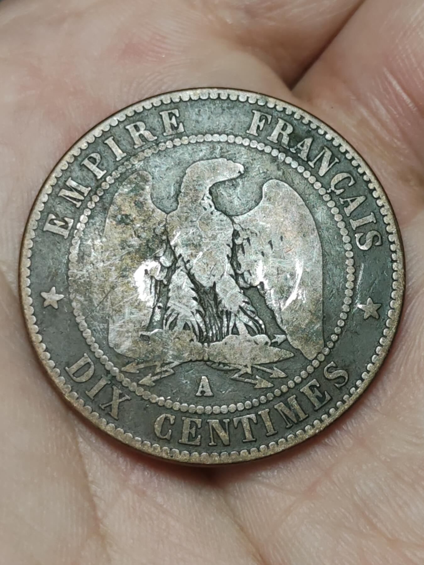 2026年第三十九场(总第二百零八场）外国好品散币场(免佣金) 法兰西第二帝国1853年10生丁(拿破仑三世第一版，A标巴黎造)