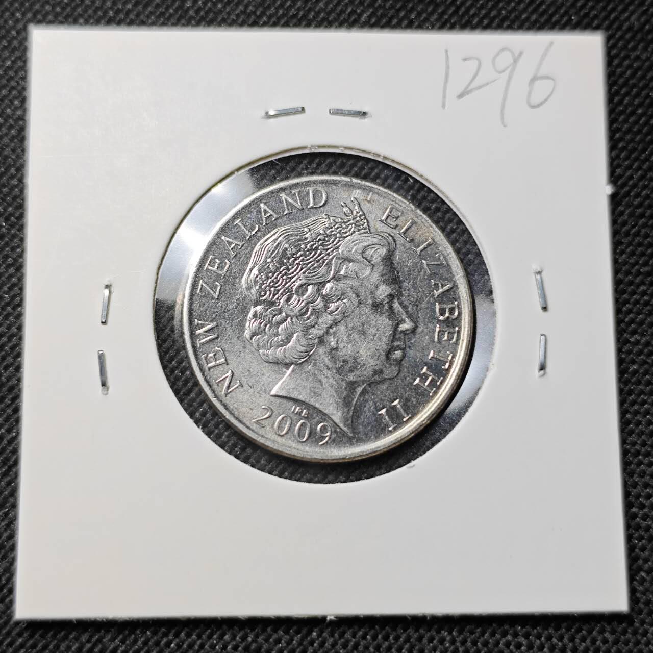 KK钱币收藏小铺  第412期 2月预留时间 周末发货 2009新西兰50分 