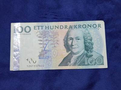 3月29号晚上8点 外国纸币自动截拍第48场 - 瑞典新版100原票 小头水印