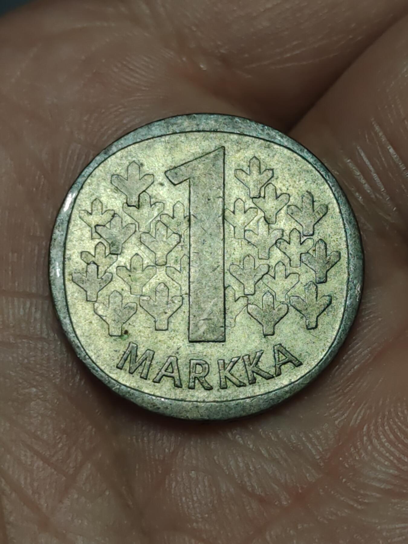 2026年第三十九场(总第二百零八场）外国好品散币场(免佣金) 芬兰🇫🇮1965年1马克银币(1963–2001年第一版，S标，350银)