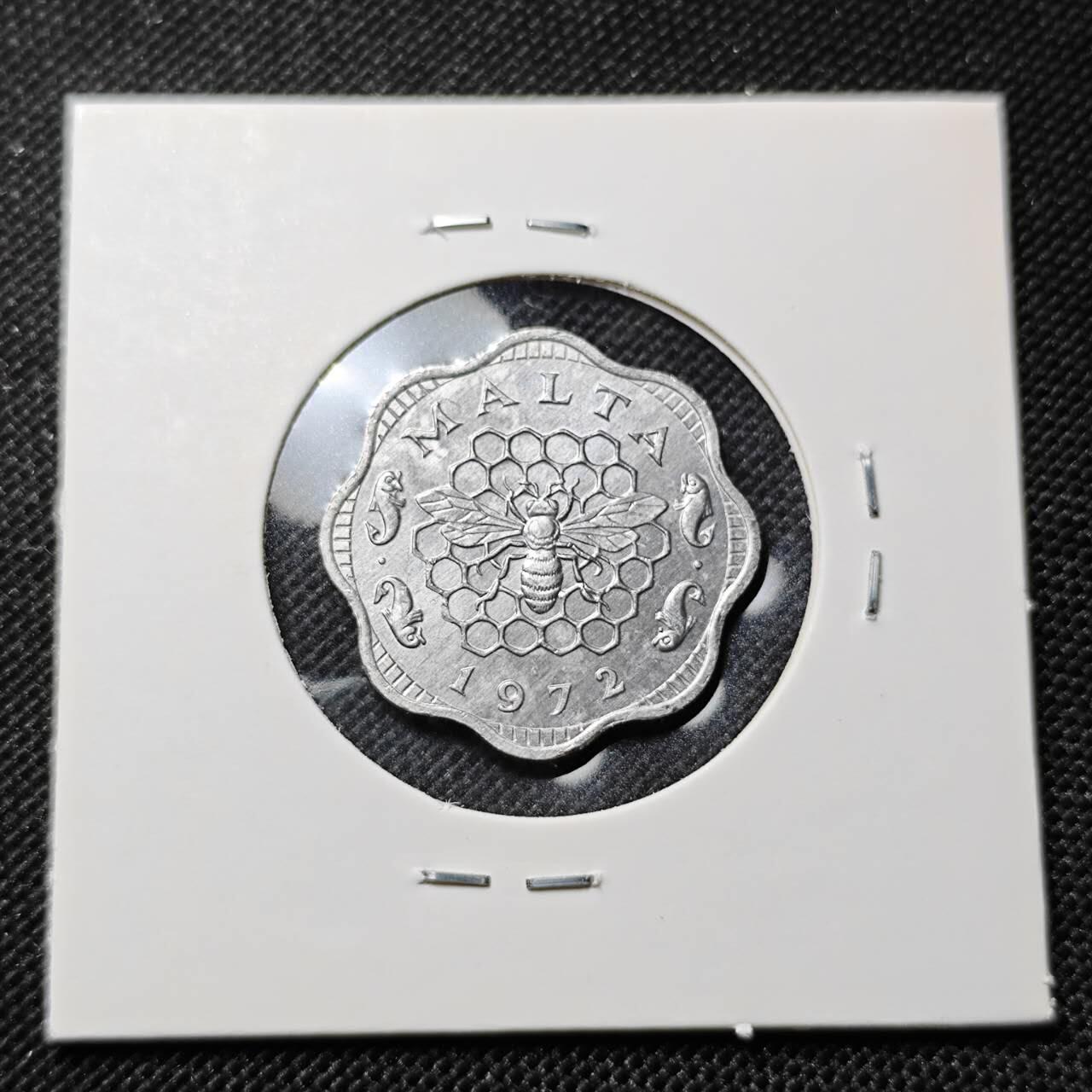 KK钱币收藏小铺  第412期 2月预留时间 周末发货 1972马耳他3米尔