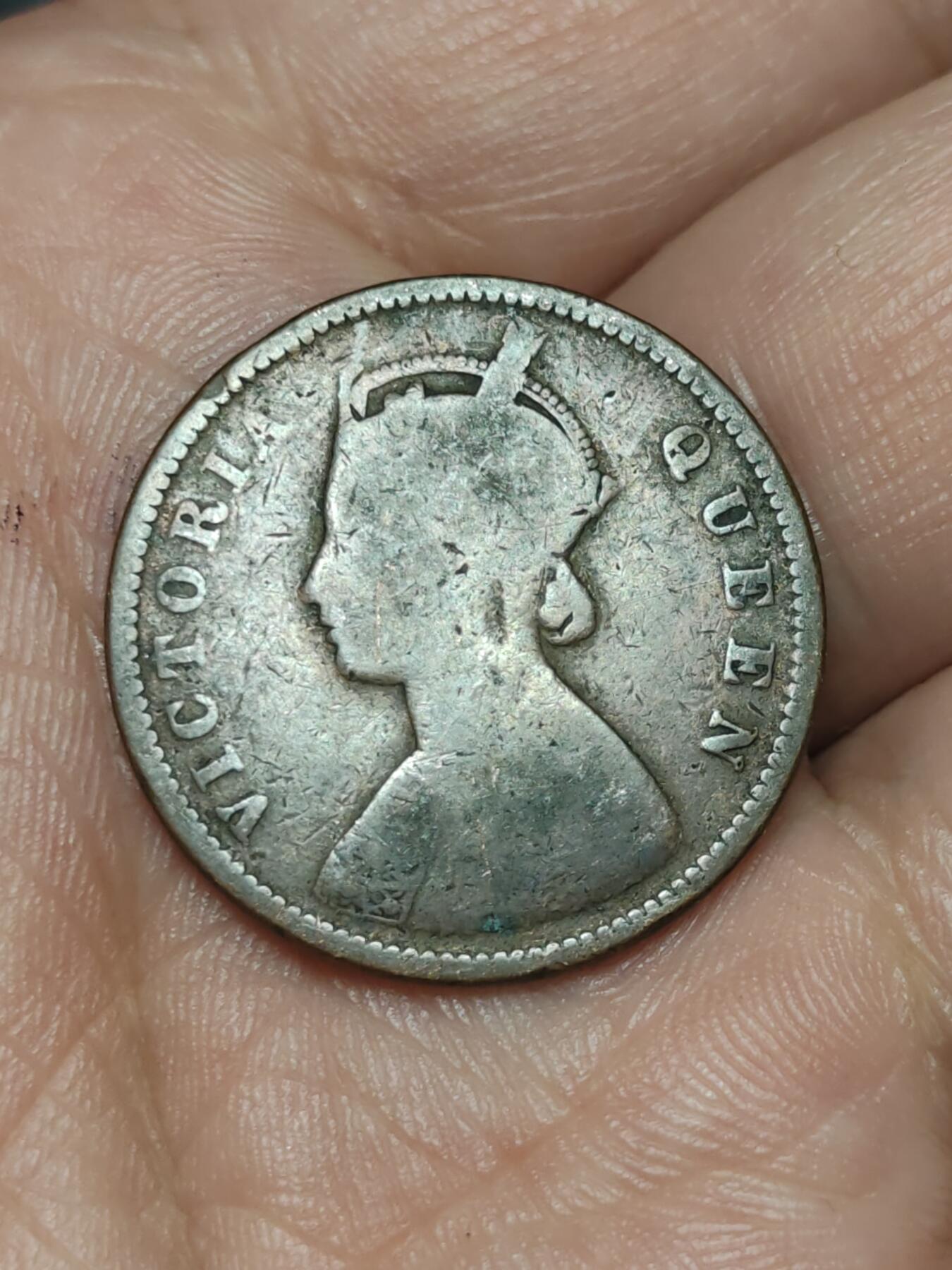 2026年第三十九场(总第二百零八场）外国好品散币场(免佣金) 英属印度1876年1/4安娜(维多利亚女王中年带冠，第一版关门年)