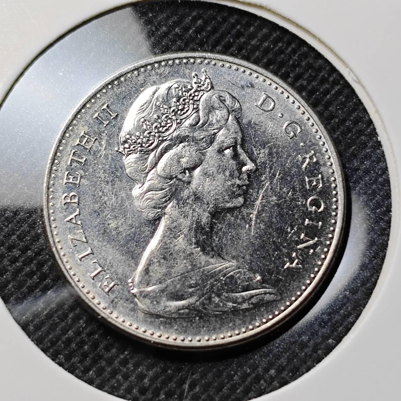 KK钱币收藏小铺  第412期 2月预留时间 周末发货 1967加拿大5分 纪念币