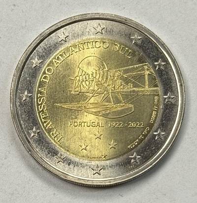S&S Numismatic世界钱币-拍卖 第124期  - 葡萄牙2022年 穿越大西洋飞行百年 2欧元双色纪念币