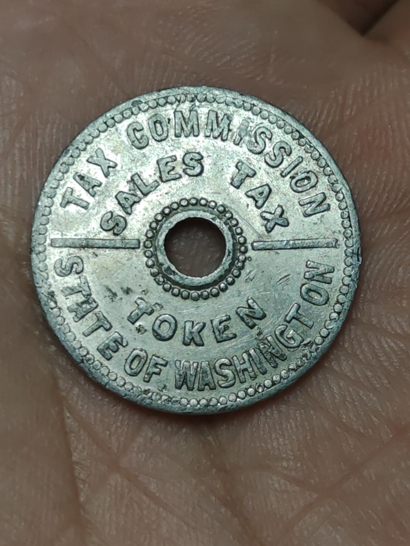 2026年第三十九场(总第二百零八场）外国好品散币场(免佣金) 美国🇺🇸约1935–1960年代币(华盛顿州销售税代币，1935年华盛顿州通过《1935年税法》正式推出销售税制度，这类代用币就是为了解决小额交易的 fractional cent（分以下）税收问题而发行的)