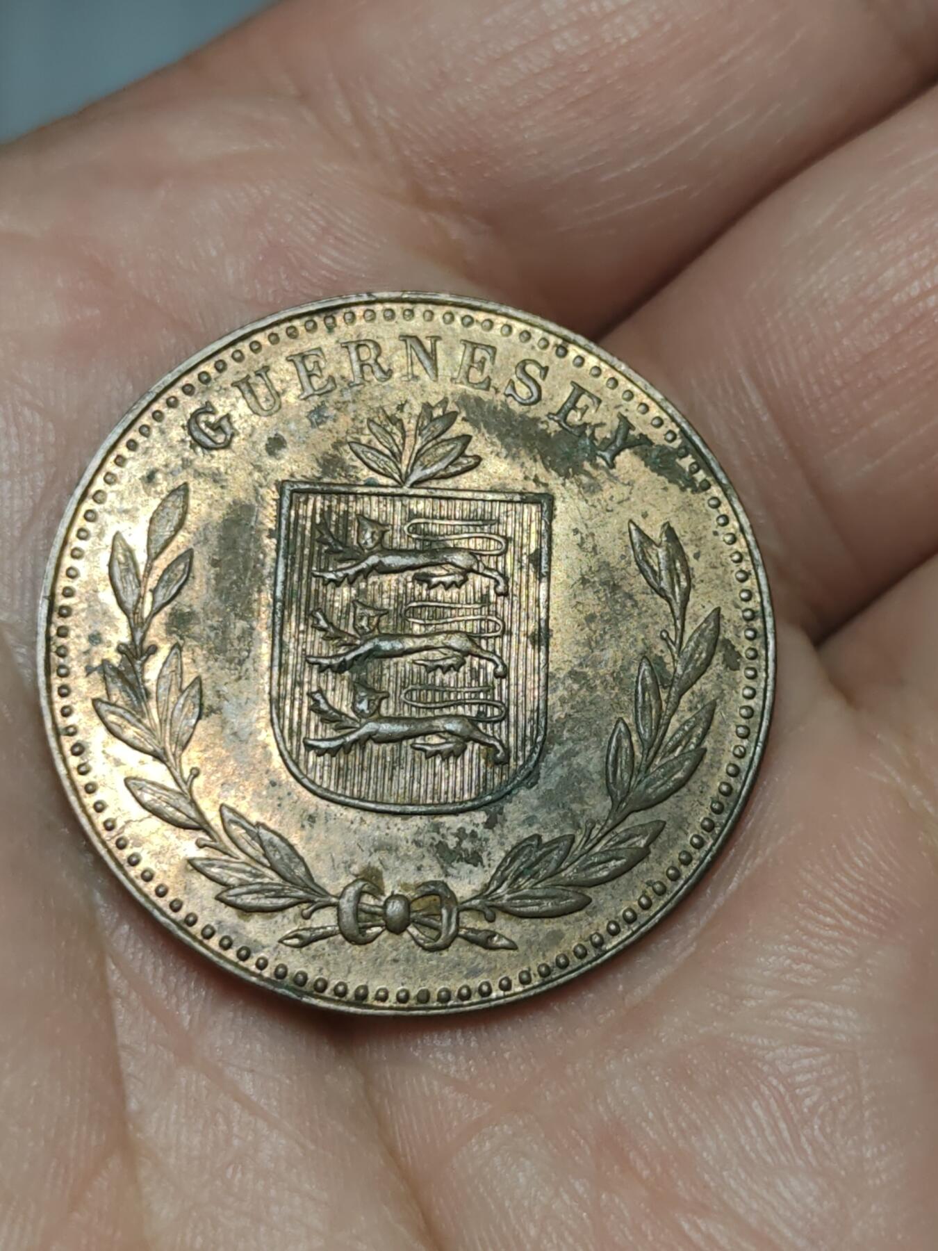2026年第三十九场(总第二百零八场）外国好品散币场(免佣金) 英属根西岛🇬🇬1945年8道布(乔治六世时期，H标喜敦厂造)