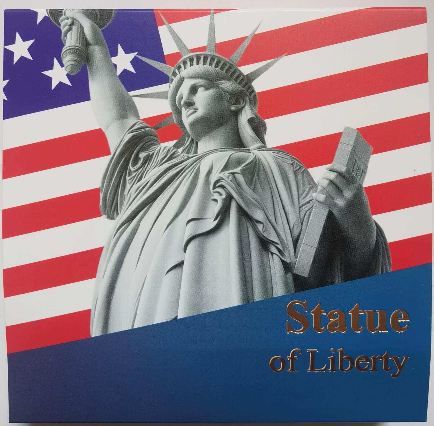 精品币专拍场 萨摩亚2026年美国建国250周年自由女神像20分高浮雕纪念铜币礼盒