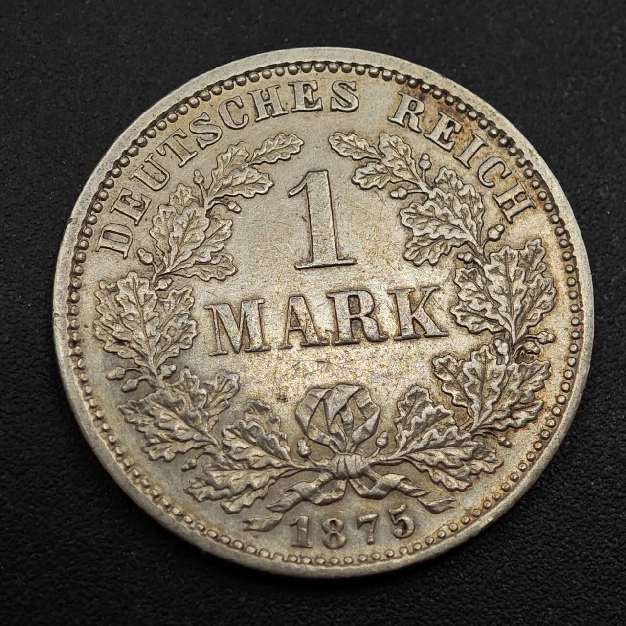 【淘币小摊】实时拍第八百八十五拍   小银币场    每周一统一发货 德国1875年短翅1马克银币