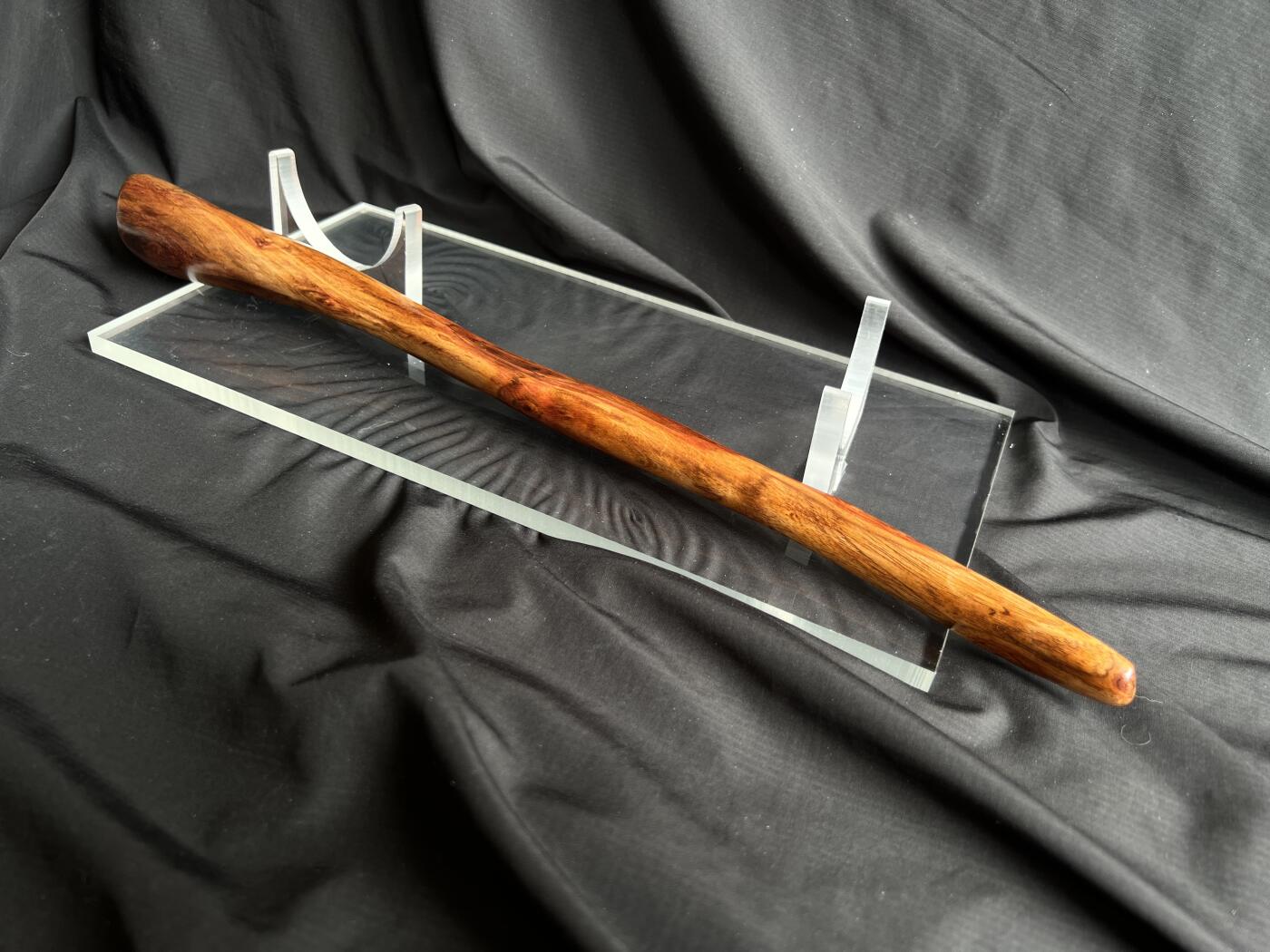 零元拍：NO.10海南黄花梨随形文玩把玩棍，尺寸约：37.5/2/4.5CM