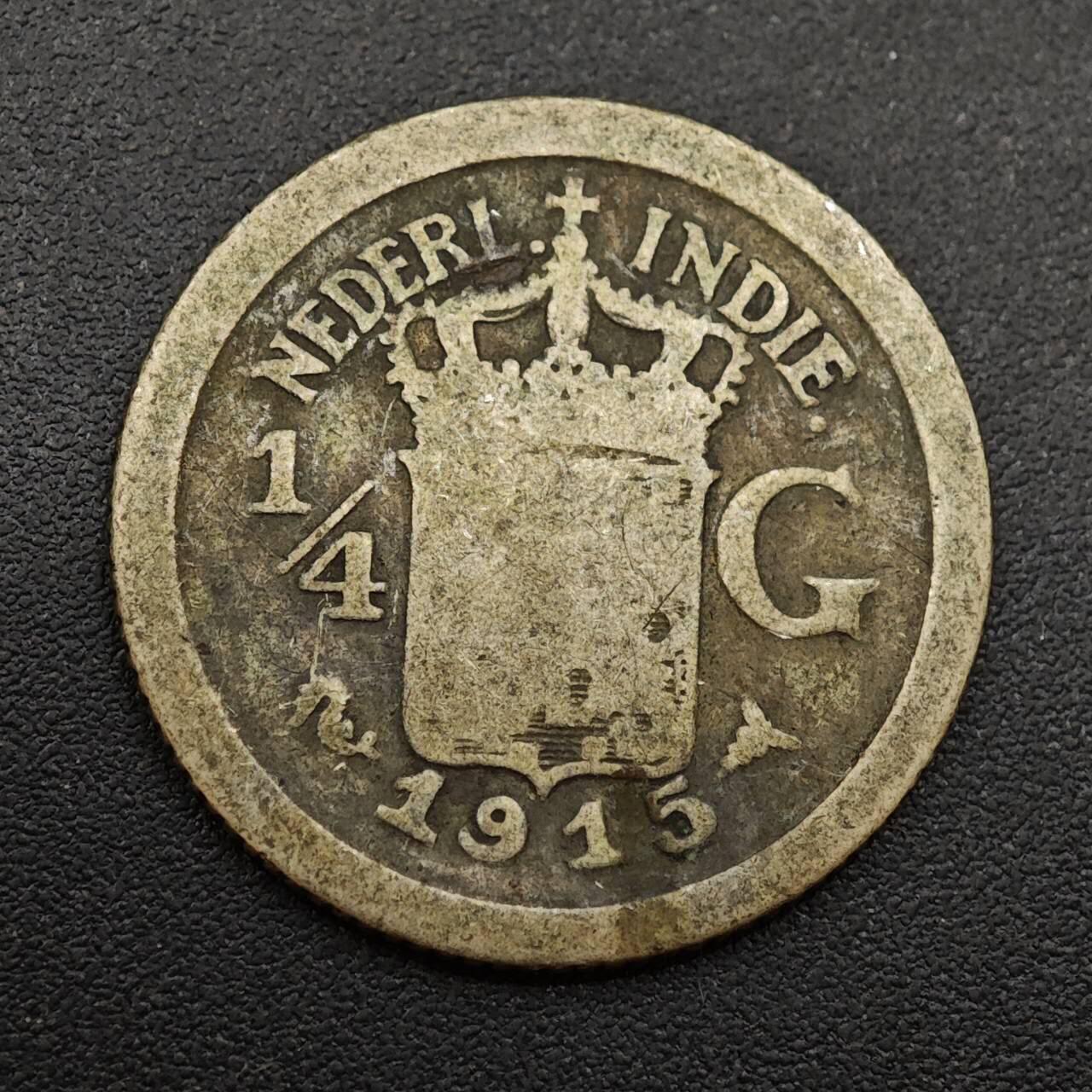 【淘币小摊】实时拍第八百八十五拍   小银币场    每周一统一发货 荷属东印度1915年1/4盾银币