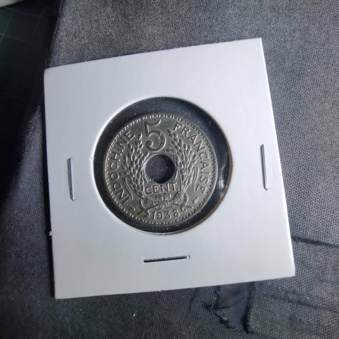 沼泽如烟--第1039场 法属印度支那1938年五分