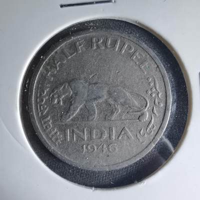 沼泽如烟--第1039场 - 英属印度1946年半卢比