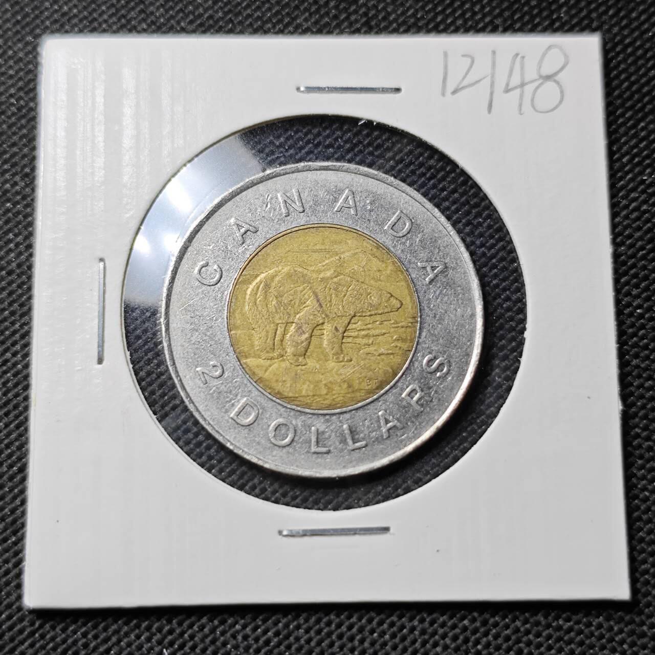 KK钱币收藏小铺  第412期 2月预留时间 周末发货 1996加拿大2元