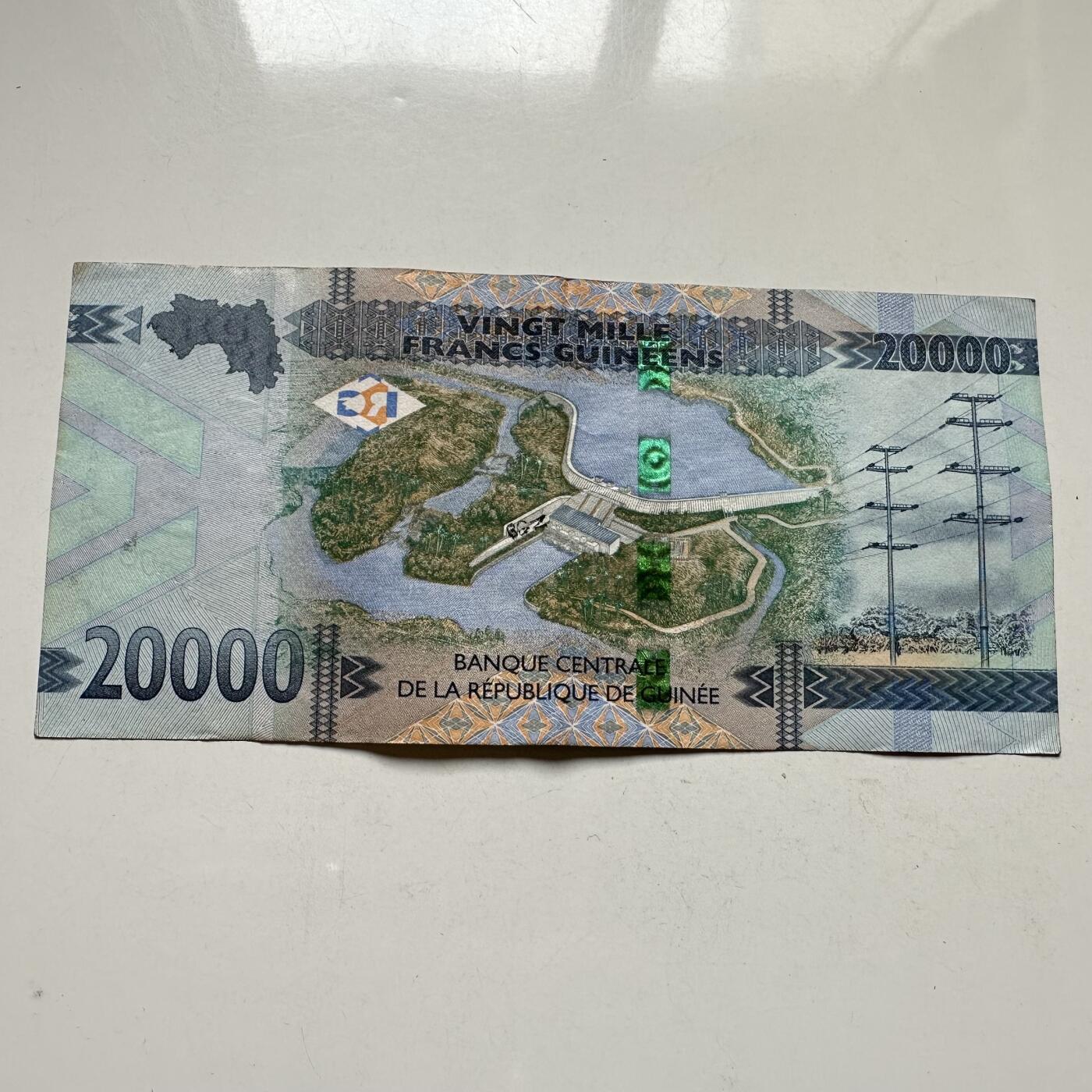 🌹外币初藏🌹🐯2026年第35场   每周二四六晚8️⃣点 接代拍 几内亚 2024年版 20000几内亚法郎 纸币  