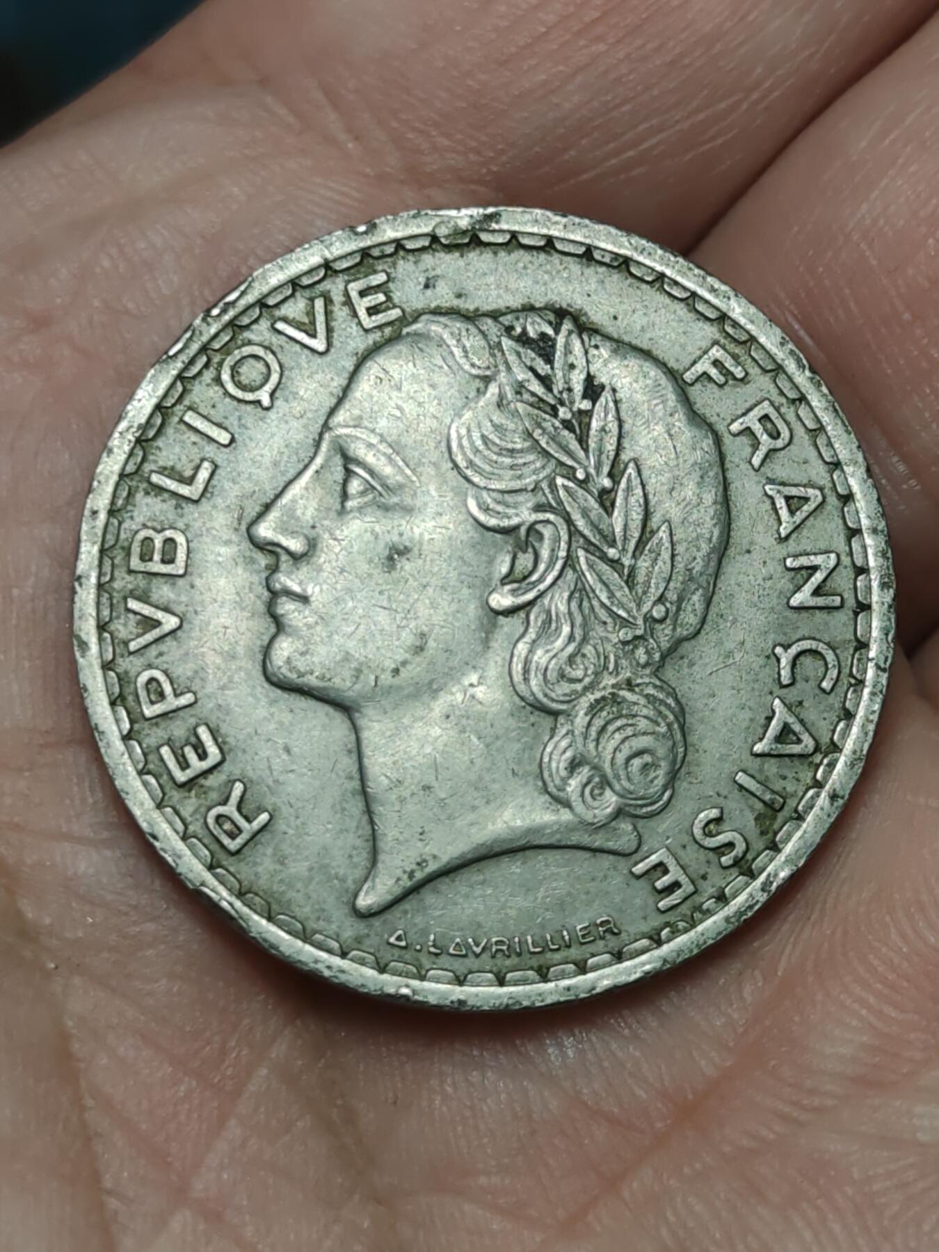 2026年第三十九场(总第二百零八场）外国好品散币场(免佣金) 法兰西第三共和国1935年5法郎(第二版，纯镍材质)