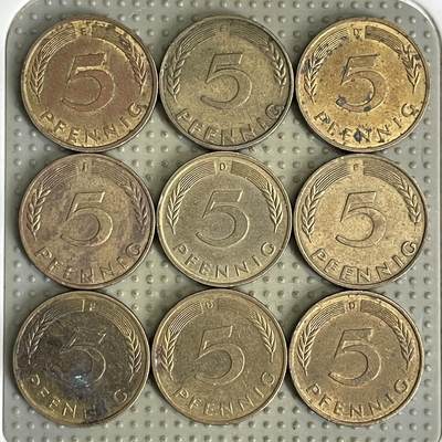 2026年第41场各国散币拍卖（总第191场） - 德国5芬尼9枚