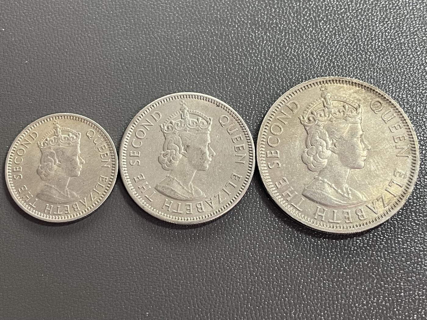 回流0406 马来亚和英属婆罗洲（Malaya and British Borneo）伊丽莎白二世版分币，包含10分（1956）、20分（1961）、50分（1961）