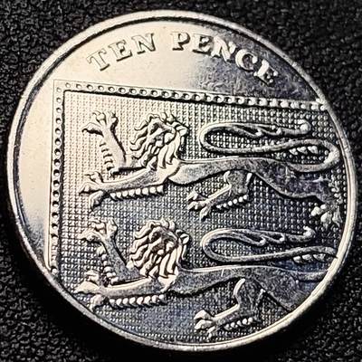 泉币菌-第218场-拍品多 请提前出价 - 原光 双狮版 英国10便士纪念币 2013年 伊丽莎白二世女王24.5毫米6.5g