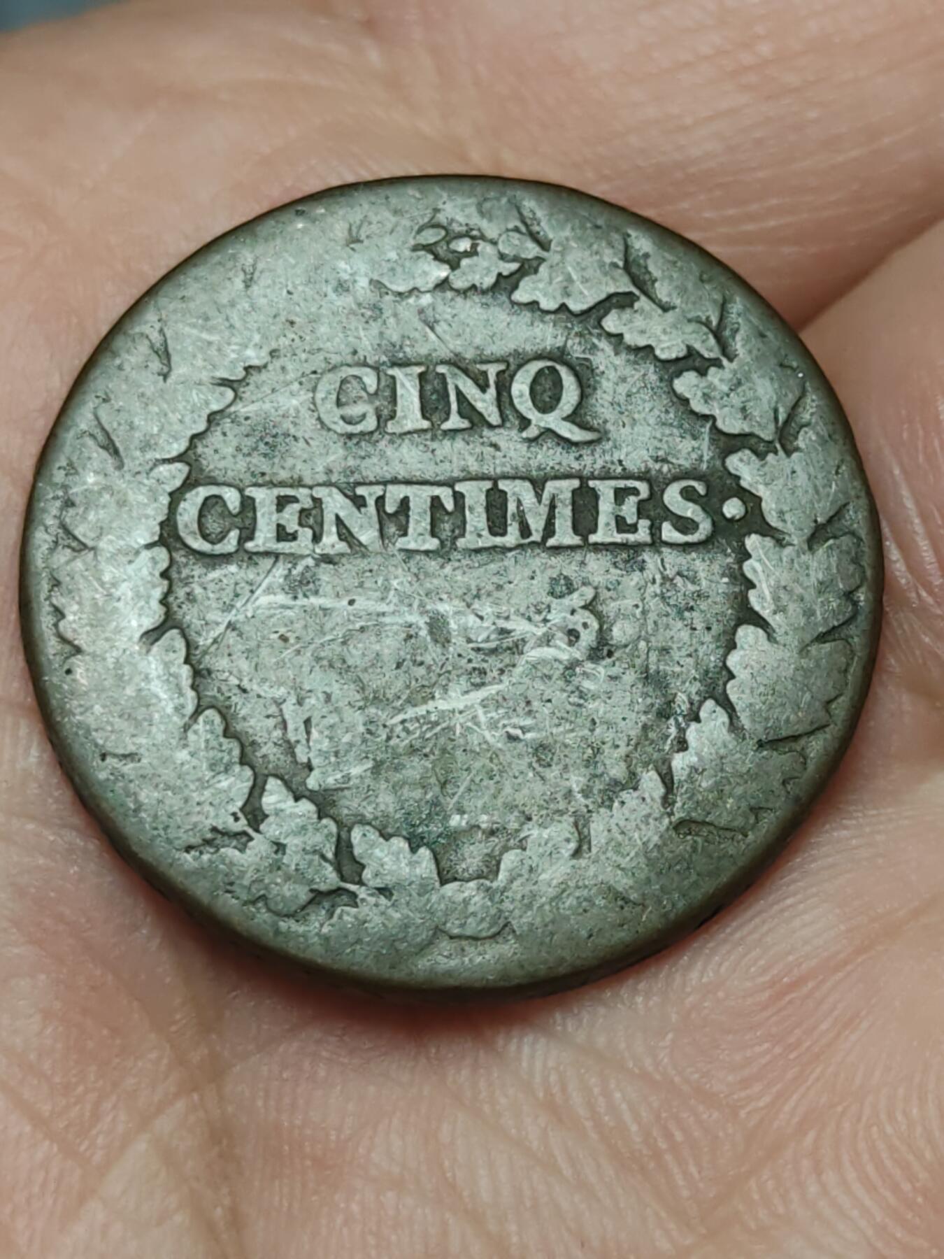 2026年第三十九场(总第二百零八场）外国好品散币场(免佣金) 法兰西第一共和国1796–1797年5生丁铜币(Lan5，A标巴黎造)