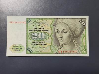 3月30号晚上8点 中外纸币自动截拍第49场 - 1980年20马克几乎全新