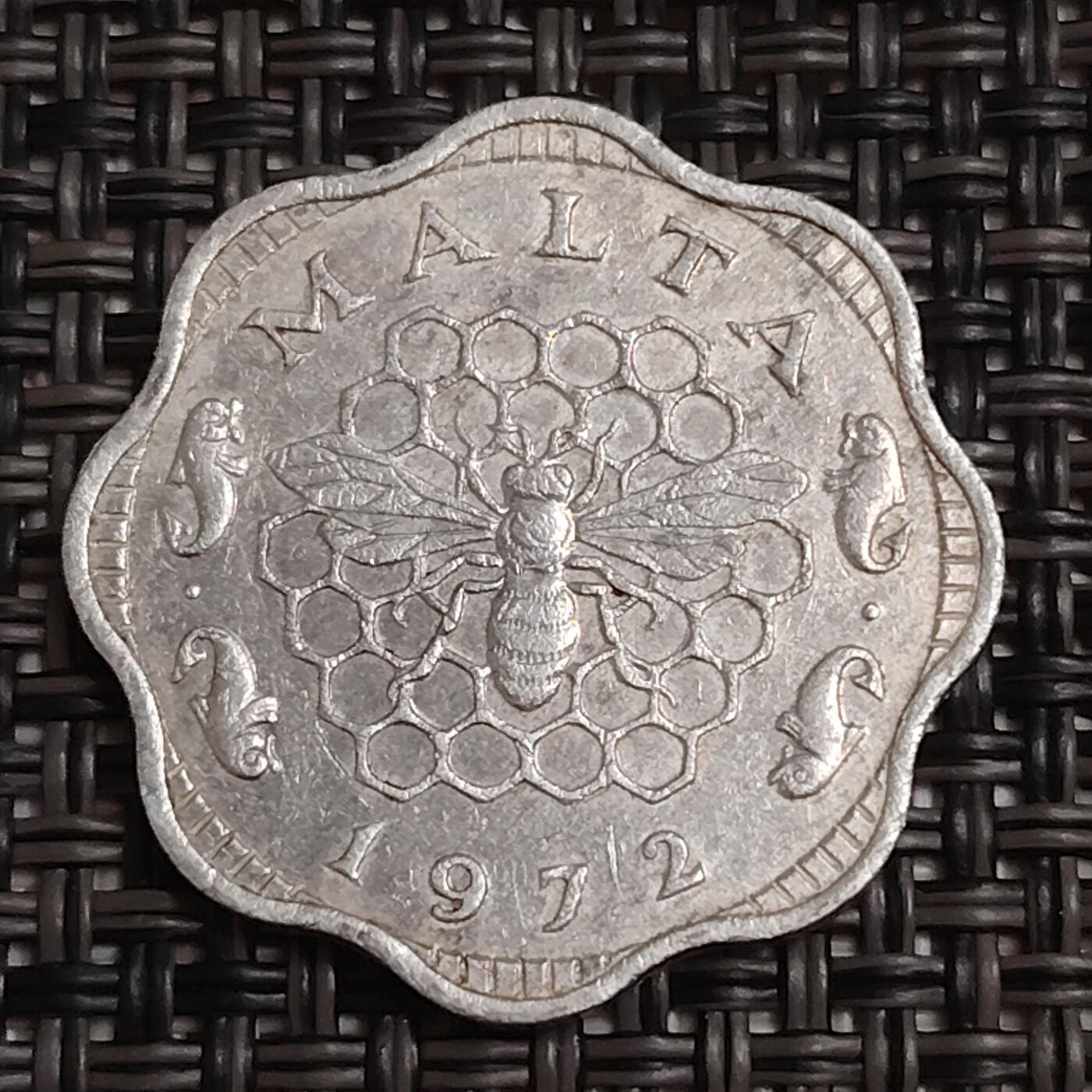 布加迪🐬～世界钱币(上海)🌾第 286 期 /  各国套币和散币 马耳他🇲🇹 1972年 3米尔