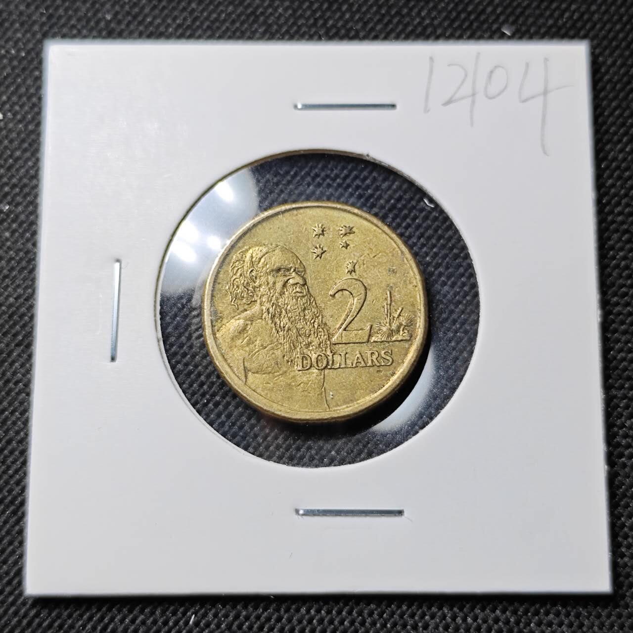 KK钱币收藏小铺  第412期 2月预留时间 周末发货 2014澳大利亚土著人2元 