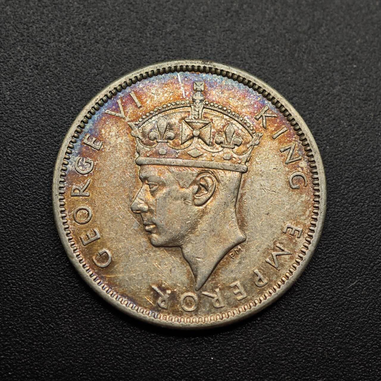 【淘币小摊】实时拍第八百八十六拍   散币场    每周一统一发货 斐济1942年乔治六世一先令银币