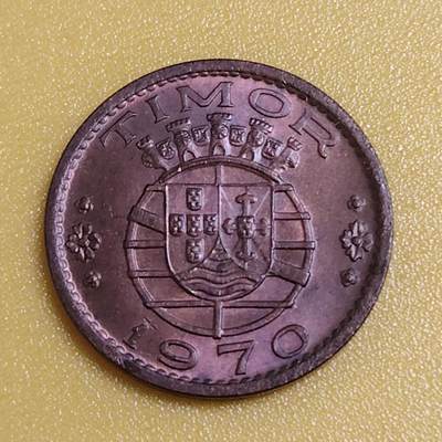 布加迪🐬～世界钱币(上海)🌾第 284 期 /  各国套币和散币 - 葡属帝汶 1970年 20分