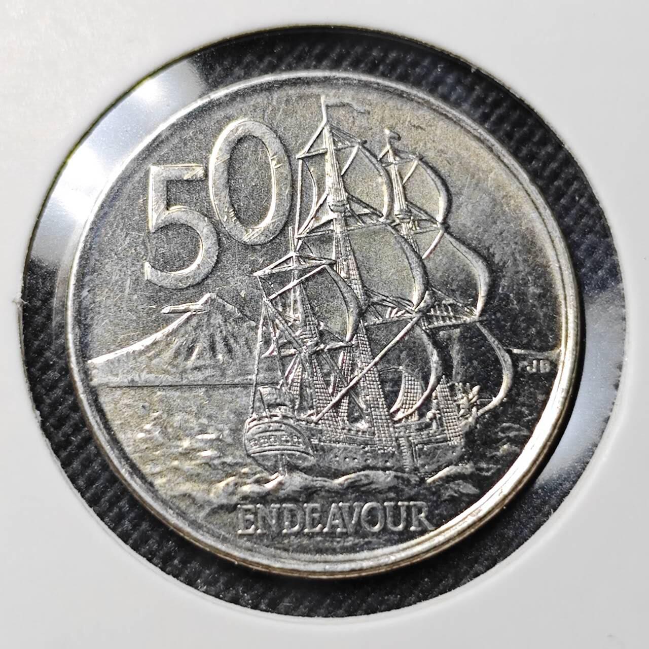 KK钱币收藏小铺  第412期 2月预留时间 周末发货 2009新西兰50分 