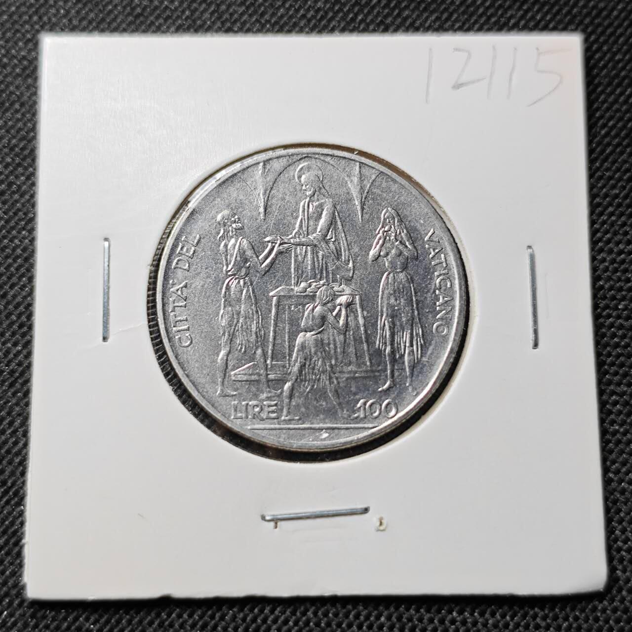 KK钱币收藏小铺  第412期 2月预留时间 周末发货 梵蒂冈100里拉