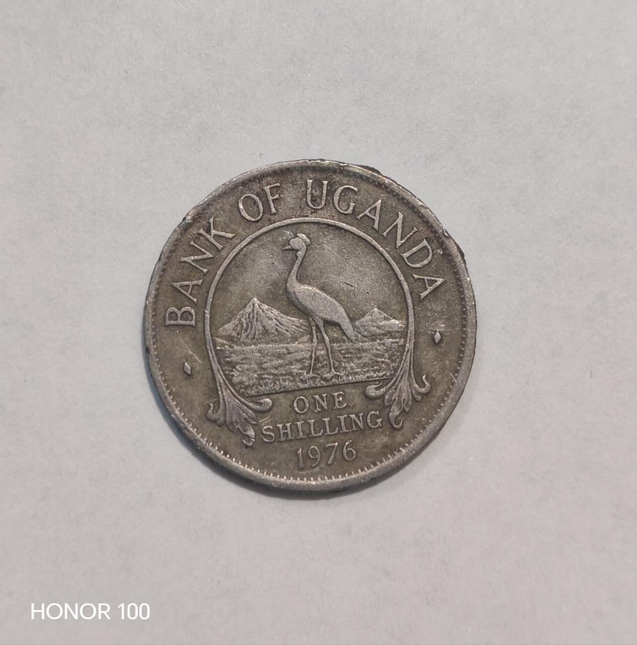纪念章/纪念币 乌干达共和国（Bank of Uganda）发行的1先令流通硬币，年份为1976年，属于乌干达第二版先令货币体系。