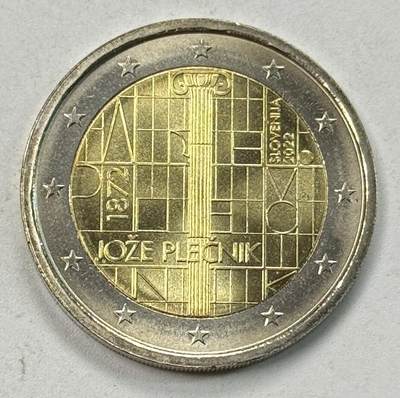 S&S Numismatic世界钱币-拍卖 第124期  - 斯洛文尼亚2022年 建筑师约热·普列赤涅克诞辰百年 2欧元双色纪念币