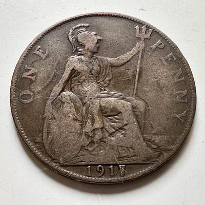 🌹外币初藏🌹🐯2026年第35场   每周二四六晚8️⃣点 接代拍 - 英国1917年一便士