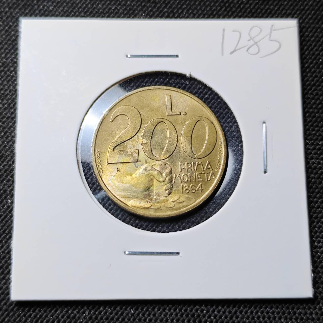 KK钱币收藏小铺  第412期 2月预留时间 周末发货 1991圣马力诺200里拉 