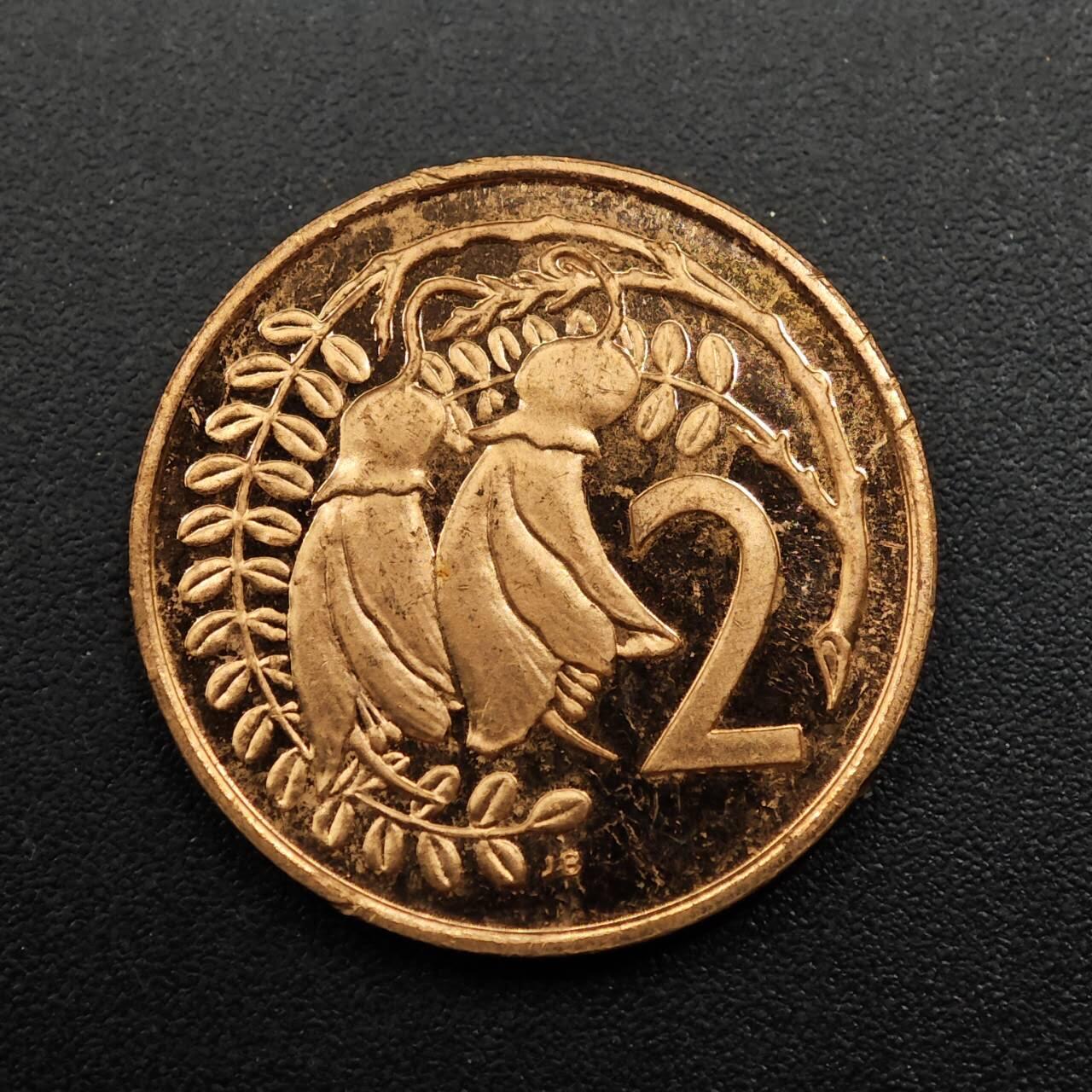 【淘币小摊】实时拍第八百八十六拍   散币场    每周一统一发货 新西兰1984年2分精制铜币